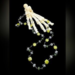 Vintage Sterling Silpada Canadian Olive Green Jade Quartz Crystal Wire Necklace